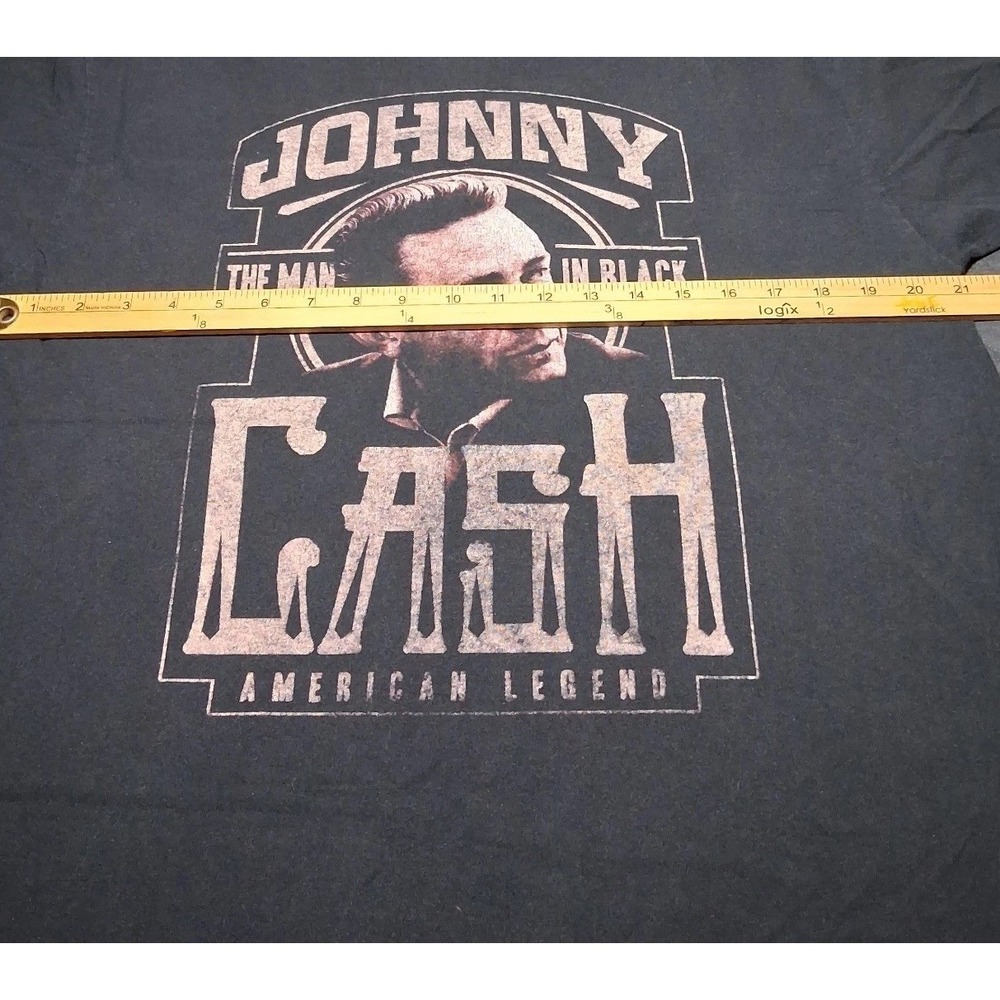 Johnny Cash The Man In Black American Legend Graphic Tee Black Mens Large - Picture 4 of 7